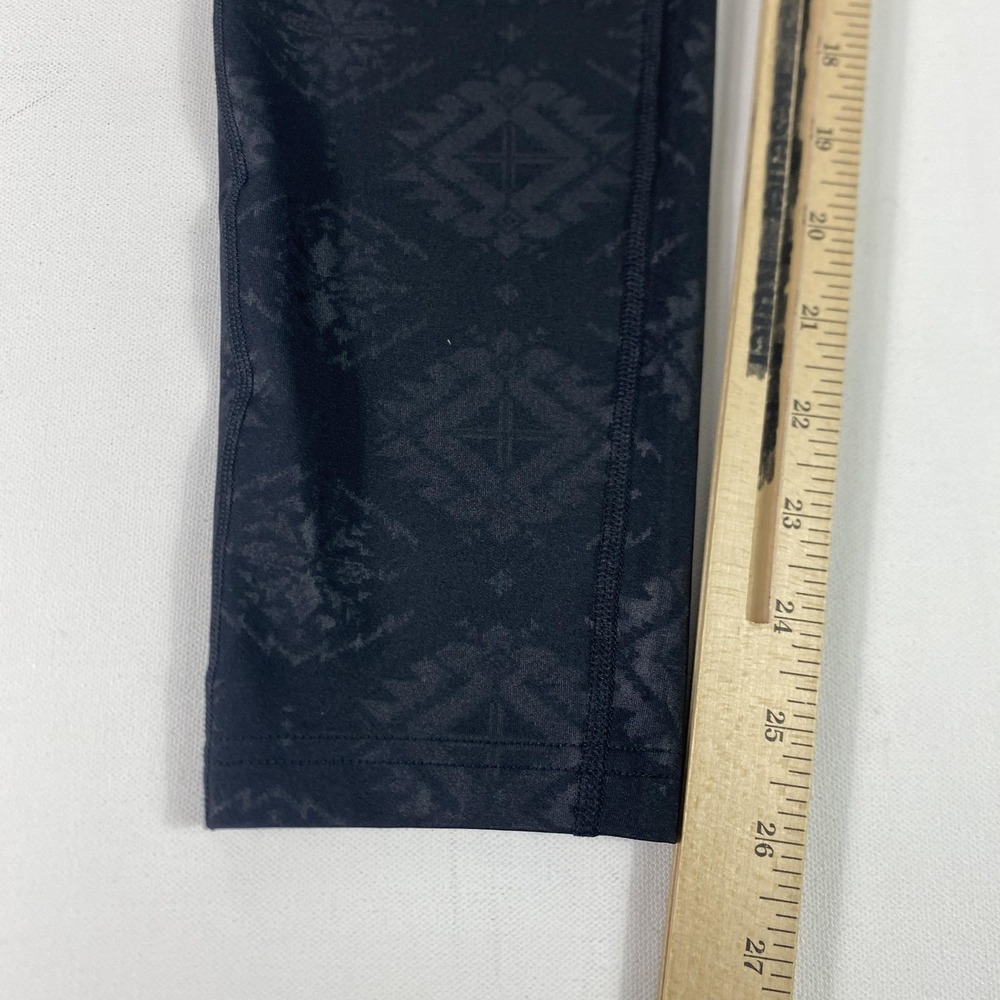 Lauren Ralph Lauren Active Leggings Womens XL Black Southwestern Aztec Stretch - Picture 4 of 10